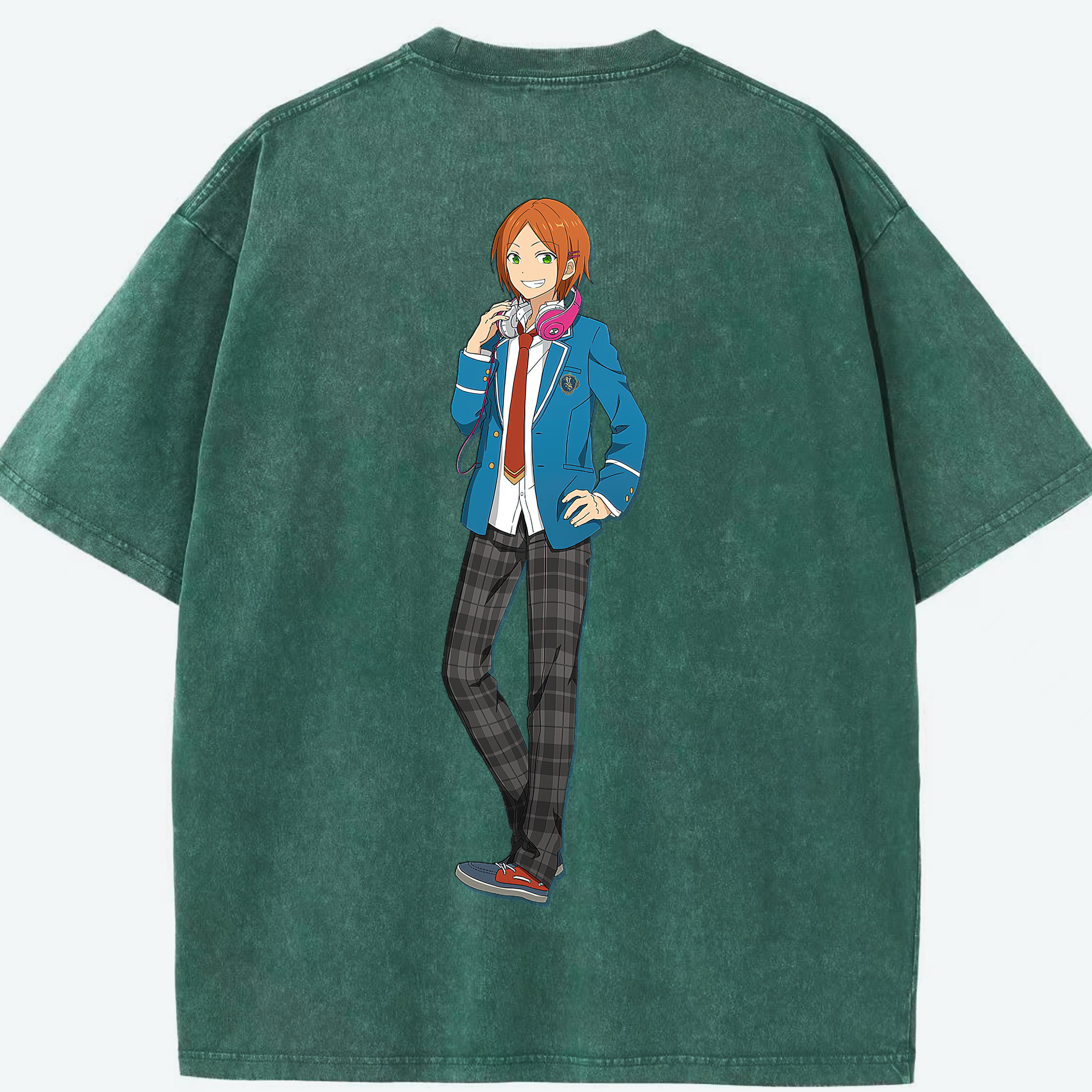 （画像用） あんさんぶるスターズ! Ensemble Stars 綿100% ヴィンテージ風 半袖Tシャツ（背面プリント）